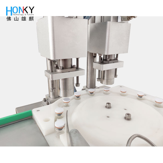 ग्लास शीशी सील करने के लिए डबल हेड और 3600 बीपीएच के साथ स्वचालित शीशी ढक्कन मशीन