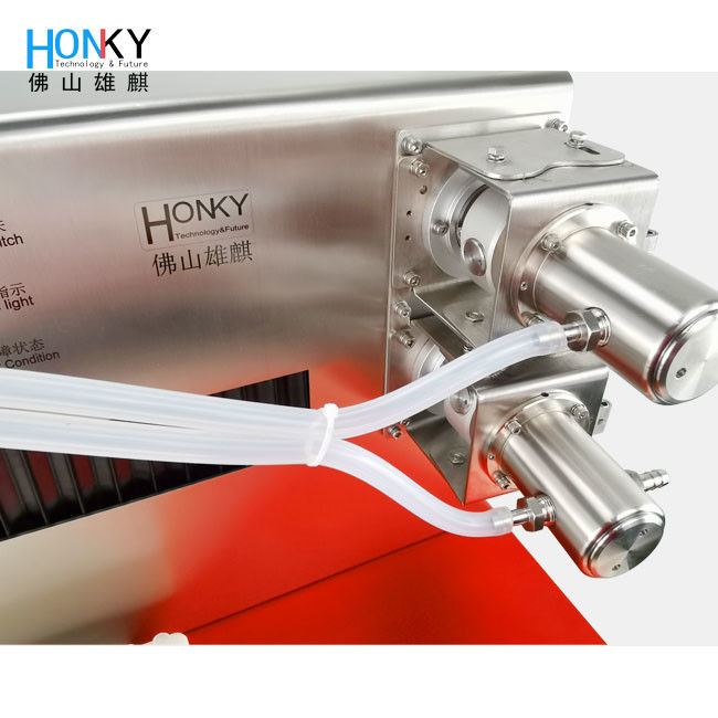 220V/50Hz पूरी तरह से स्वचालित स्टेनलेस स्टील लिक्विड फिलिंग मशीन, 60-80 बोतलें/मिनट की गति के साथ