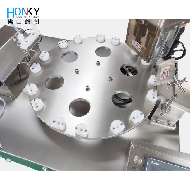 जैव अभिकर्मक भरने के लिए डबल हेड सिस्टम के साथ डेस्कटॉप स्वचालित 2ml साइरो ट्यूब भरने और कैपिंग मशीन