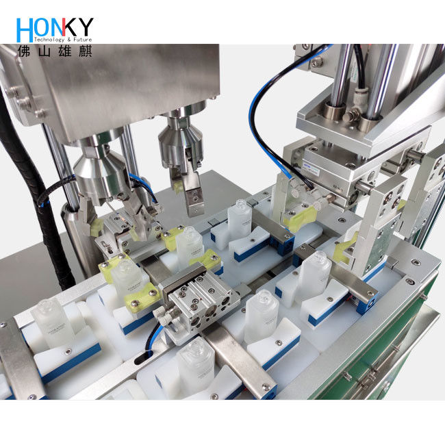 Line Type Automatic Skin Care Cream Bottle Jar Filling And Capping Machine With Servo Capping System For Cream Jar Cosmetic Packing