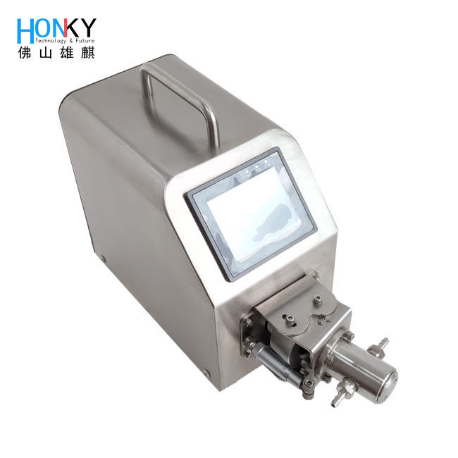 पोर्टेबल डेस्कटॉप माइक्रो वॉल्यूम भरने की मशीन बोतल भरने के लिए उच्च परिशुद्धता के साथ तरल भरने की मशीन