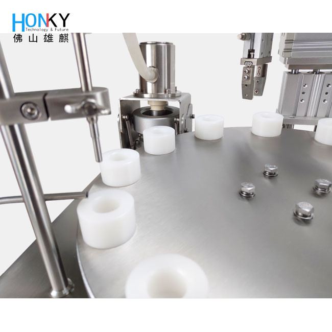 Desktop Small Vial Liquid Perfume Filling Capping Machine With High Precision Pump And Servo Motor For Small Vial Capping Packing