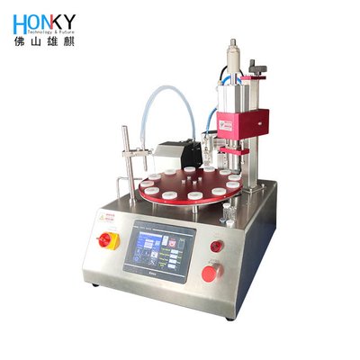 टेबलटॉप लघु व्यवसाय 5ml शीशी भरने और कई आकार मोल्ड तेल तरल के लिए बदल के साथ मशीन crimping का उपयोग
