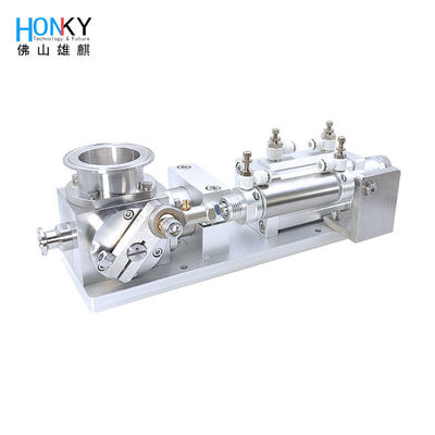 उच्च गति के लिए मीट जैम पैकिंग के लिए सिरेमिक पिस्टन पंप का उपयोग करके एयर संचालित कैट फूड कैट स्ट्रिप्स पैकिंग मशीन