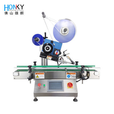डेस्कटॉप बोतल बॉक्स कैप फ्लैट सतह लेबलिंग मशीन 45PCS / Min