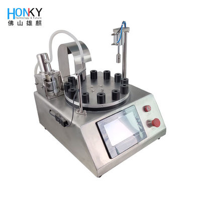 डेस्कटॉप 1ml छोटे फ्लास्क भरने और कैपिंग मशीन के साथ गंधक नमूना भरने के लिए सिरेमिक पिस्टन भरने पंप